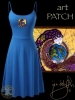 Anu - Celtic Earth Mother - jen delyth DRESS BLUE FRONT