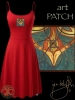 Celtic Goddess Brighid - Spagetti Strap Dress by Jen Delyth - RED FRONT