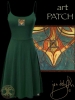 Celtic Goddess Brighid - Spagetti Strap Dress by Jen Delyth - GREEN FRONT