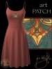Celtic Goddess Brighid - Spagetti Strap Dress by Jen Delyth - RUST FRONT