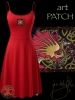 Celtic Dragons Spagetti Dress by Jen Delyth red FRONT