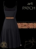 Celtic Dragons Spagetti Dress by Jen Delyth black - Back