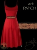 Celtic Dragons Spagetti Dress by Jen Delyth red - Back