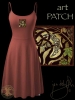Woodland Celtic Moon and Fox Spagettti Dress by Jen Delyth RUST FRONT