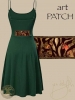 Woodland Celtic Moon and Fox Spagettti Dress by Jen Delyth GREEN BACK