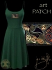 Celtic Ravens Morrigan Dress by jen delyth GREEN FRONT