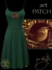 Celtic Wren Spagetti Strap Dress by Jen Delyth GREEN FRONT