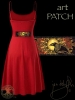 Solstice Raven Spagetti Dress by Jen Delyth BACK RED