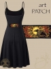 Solstice Raven Spagetti Dress by Jen Delyth BACK BLACK