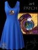 Anu Celtic Earth Mother Dress Blue by jen delyth FRONT