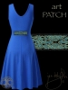 Anu Celtic Earth Mother Dress Blue by jen delyth BACK