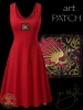 Celtic Dragons Tank Dress by Jen Delyth RED FRONT