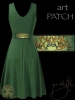 CELTIC MOON Green Dress by Jen Delyth BACK