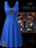 Celtic Owl Dress by Jen Delyth Blue - Front