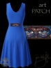 Celtic Owl Dress by Jen Delyth Blue - Back