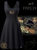 CELTIC RAVEN Dress by Jen Delyth -BLACK  - FRONT