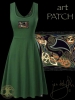 CELTIC RAVEN Dress by Jen Delyth -GREEN - FRONT