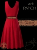 CELTIC RAVEN Dress by Jen Delyth -RED - BACK