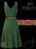 CELTIC RAVEN Dress by Jen Delyth -GREEN - BACK