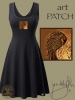 Celtic Raven Heart Black Dress by Jen Delyth FRONT