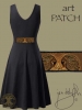 Celtic Raven Heart Black Dress by Jen Delyth BACK