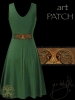 Celtic Raven Heart Green Dress by Jen Delyth BACK