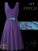 SELKIE CELTIC Sea Horses Dress by Jen Delyth Back Purple