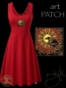 Celtic Solstice Raven Red Dress by Jen Delyth FRONT