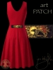 Celtic Solstice Raven Red Dress by Jen Delyth BACK