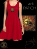 Celtic Solstice Raven Red Dress by Jen Delyth MODEL
