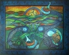 MANAWYDDAN - Man of the Sea Celtic Fine Art Canvas by jen delyth