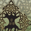 Elemental Tree of Life fine art print detail by jen delyth