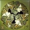 EPONA celtic horse goddess Black Framed Ceramic Tile by Jen Delyth