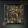 WOODLAND CELTIC FOX Framed Black Wood Tile by Jen Delyth