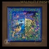 GARDEN green man blue woman Walnut Framed Ceramic Tile by Jen Delyth