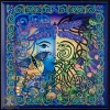 GARDEN green man blue woman Black Framed Ceramic Tile by Jen Delyth