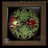Dragons Walnut Framed Ceramic Tile by Jen Delyth