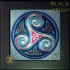 TRISKELE - Celtic Triple Goddess Black Framed Ceramic Tile by Jen Delyth