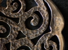 HERNE - STAG - Bronze Celtic Brooch by Jen Delyth DETAIL