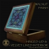 Cross of Life WAlnut Velvet Lined Keeps Sake Tile Box by Jen Delyth