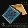 Cross of Life Black Removeable Lid Keeps Sake Tile Box by Jen Delyth