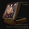 Celtic Musicians Walnut Box Hinged lined - jen delyth
