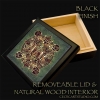 Celtic Wolf Moon Keep Sake Box by Jen Delyth Black Removeable Lid Box