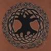 RUST Celtic Tree of Life silk screened Tshirt by Jen Delyth