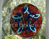 Pentacle Knot Celtic Stained Glass by Jen Delyth