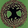 Celtic Tree of Life Leaf bella tshirt by jen delyth