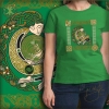 Anu - Celtic Earth Mother - jen delyth Tshirt - IRISH GREEN Model