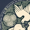 Celtic Doves - Peace - Jen Delyth Tshirt Detail