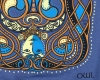 Celtic Owl by Jen Delyth INDIGO Tshirt Detail