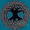 Celtic Tree of Life by Jen Delyth Tshirt - Dark Teal